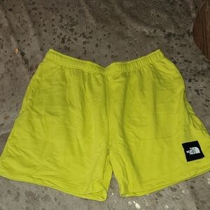 The North Face Yellow Athletic Shorts Lightweight Elastic Waist
